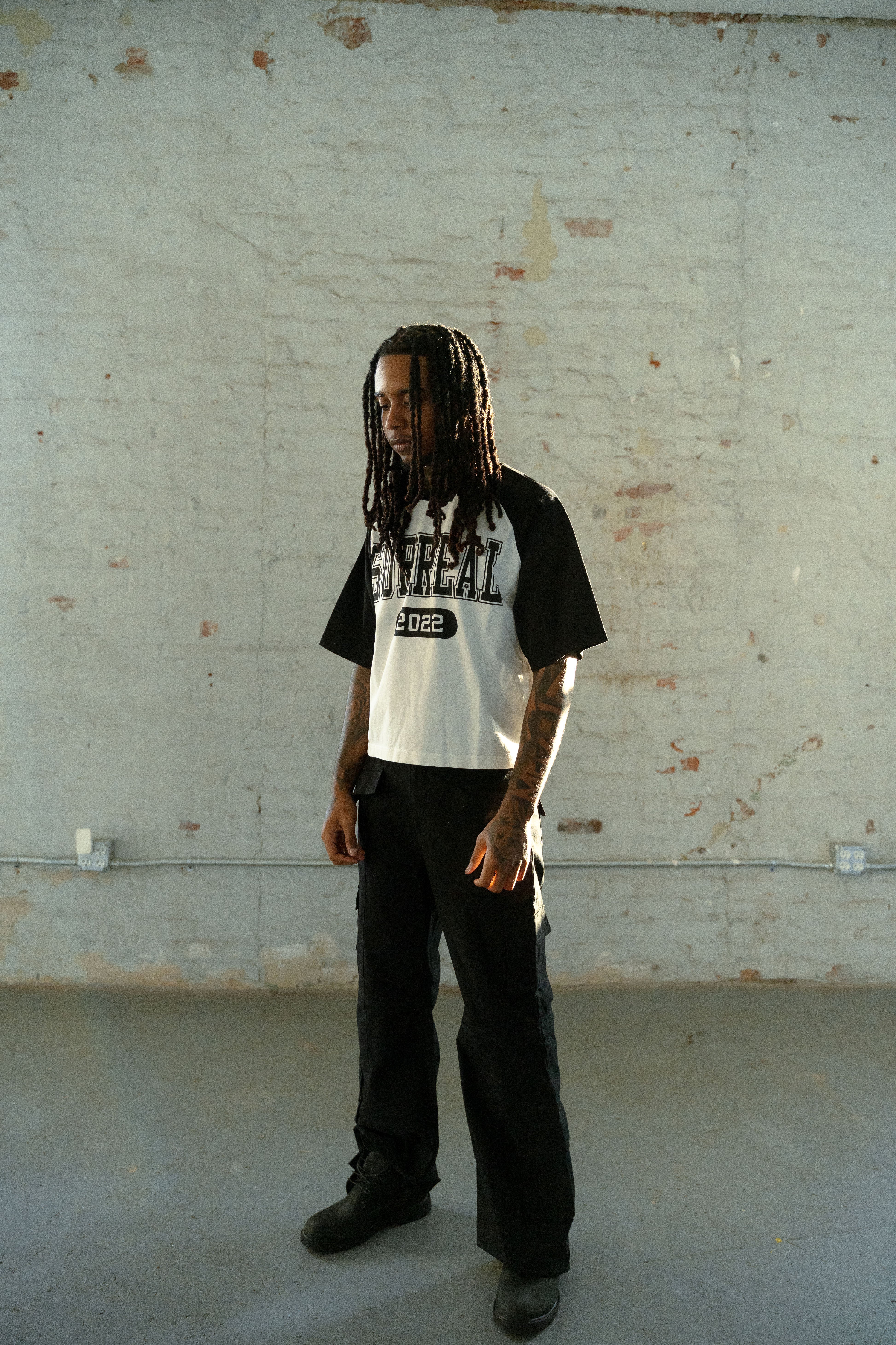 CROP "SURREAL JERSEY TEE"